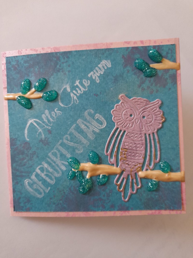 Geburtstagskarte Eule