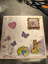 Karte mit Stickern