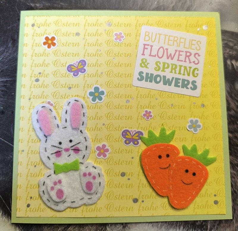 Karte mit Filz-Stickern