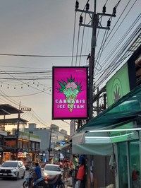 Cannabis Ice Cream Schild