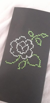 Kreuzstichkarte Rose