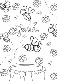 Juni Deckblatt mit Bienen