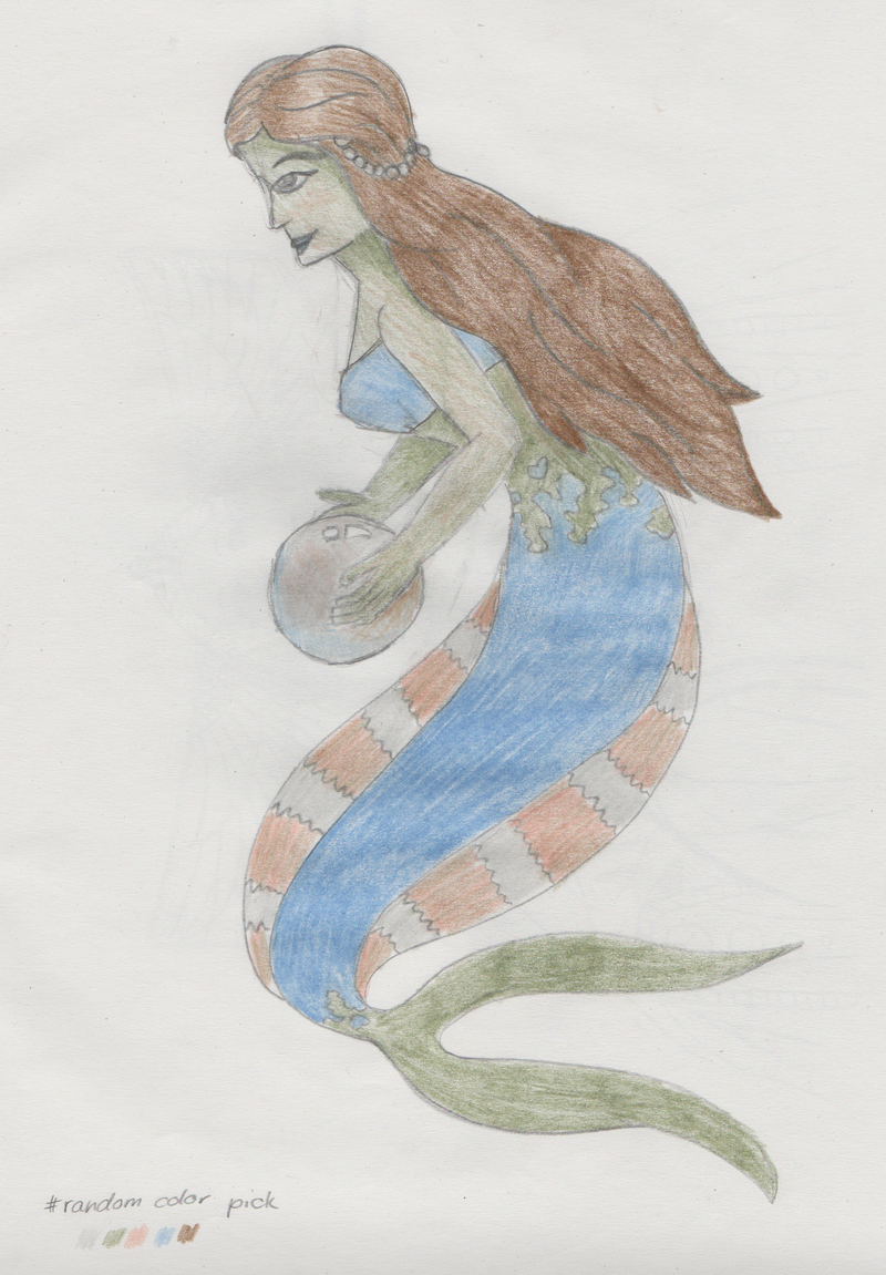 Kleine Meerjungfrau mit Perle