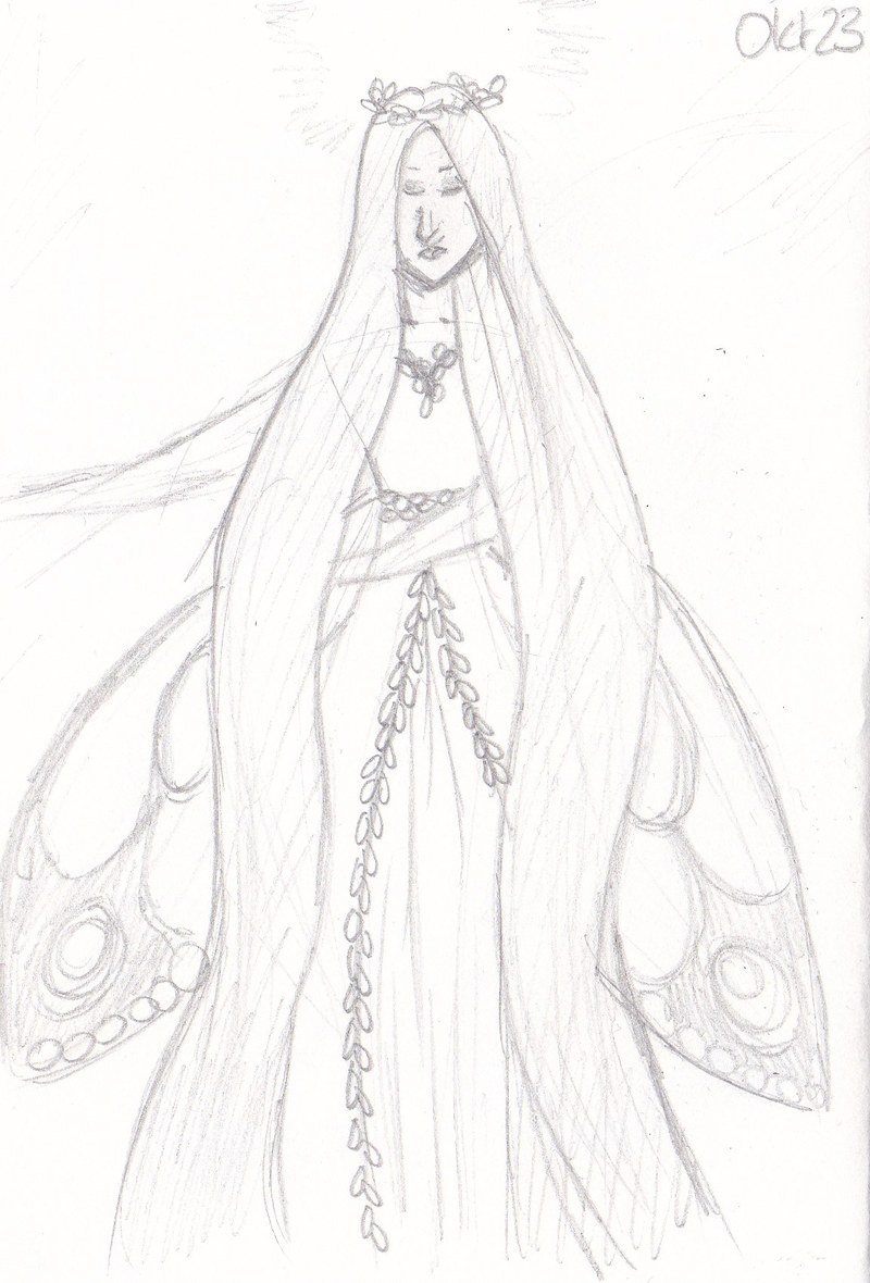 Skizze inspiriert von einem KI Bild