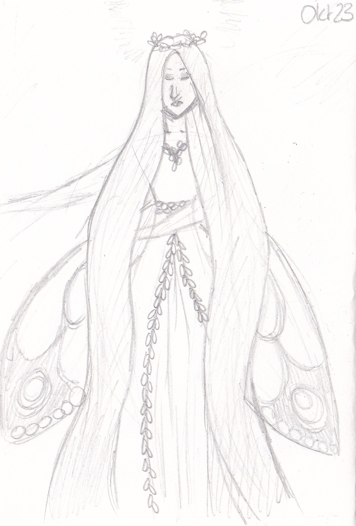 Skizze inspiriert von einem KI Bild