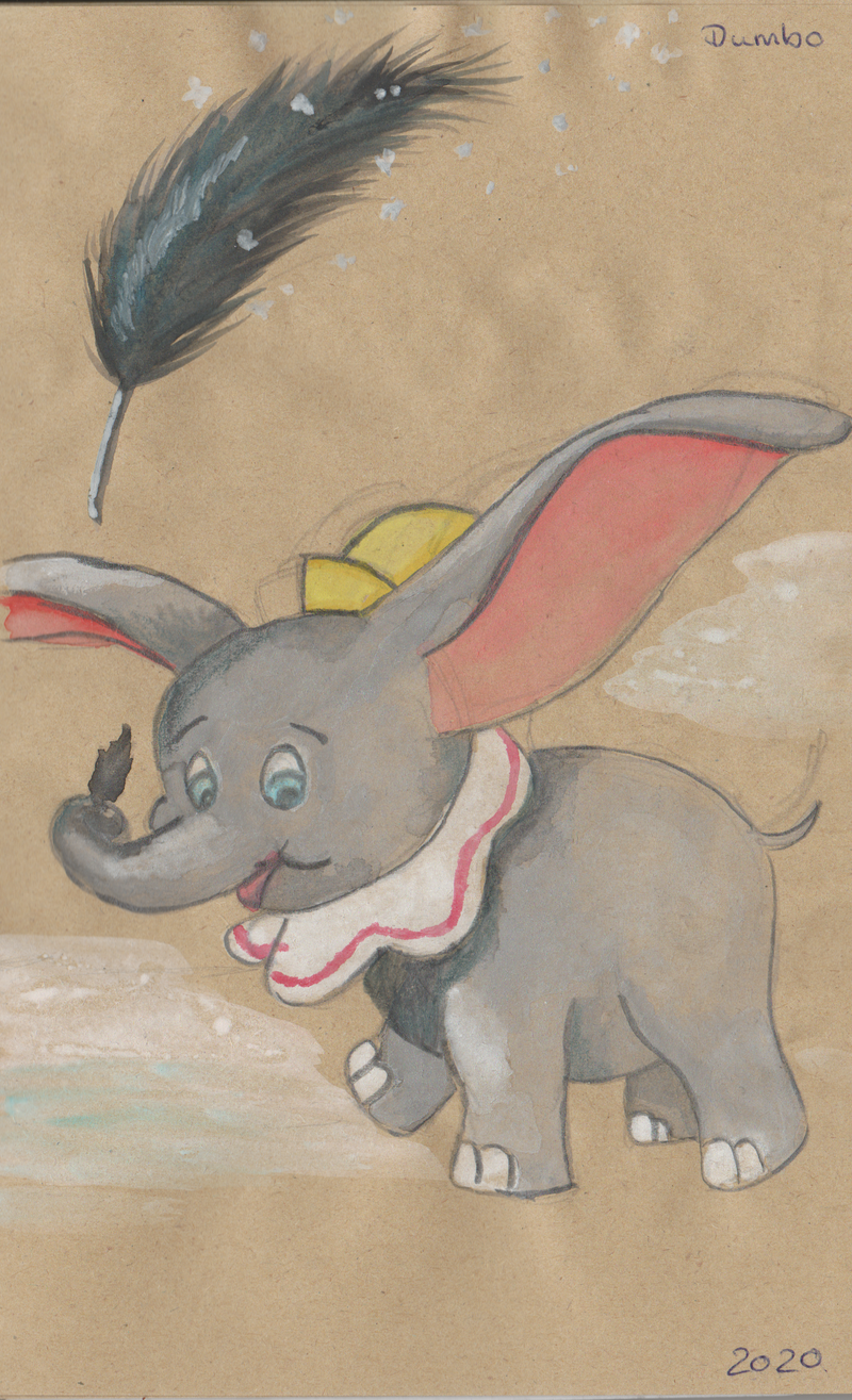 Skizzenbuchseite zum Thema Dumbo