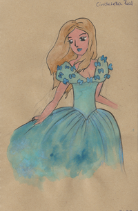 Zeichnung zur Disney Realverfilmung Cinderella