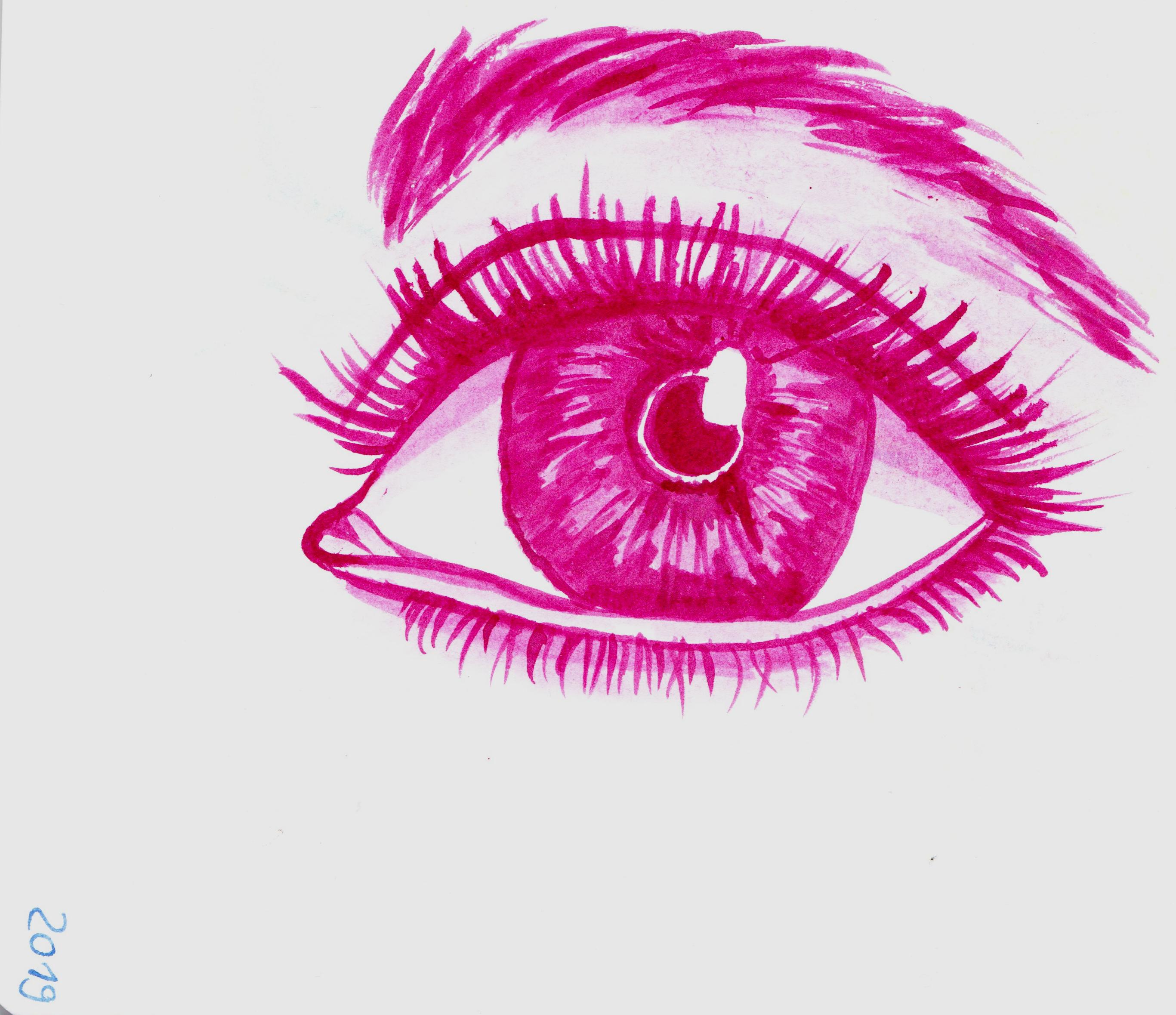 Auge in Tinte